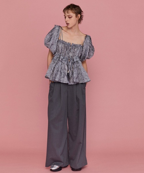 maison special【美品】ダブルウエストカーゴパンツ MAISON SPECIAL カーゴパンツ Zip Design Satin Cargo Pants
