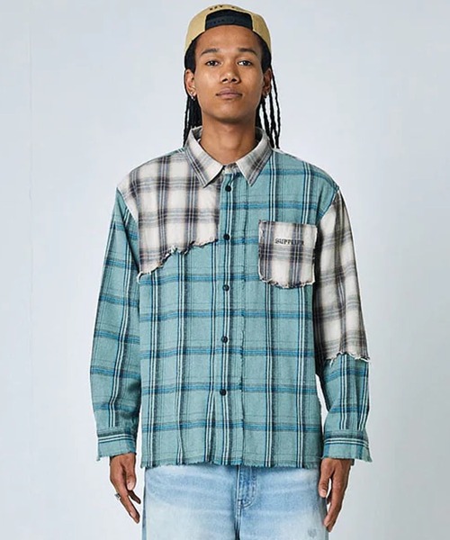 USA チェック　Tシャツ　レディース　ヴィンテージ チェック柄シャツ シャツ レディース トップス 長袖 送料無料