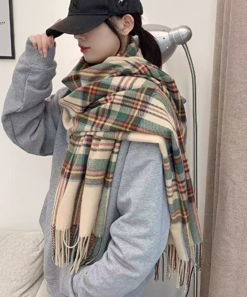 グレー マフラー ウール混紡 Acne Studios グレー ウールマフラー 200x45cm Acne Studios マフラー