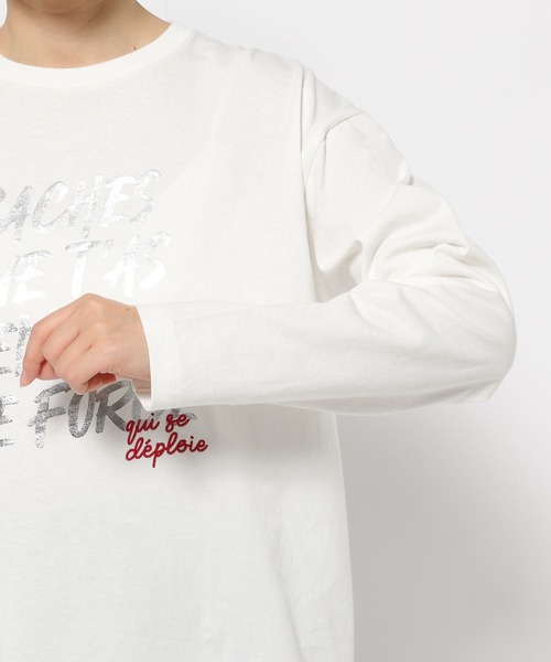 LOWRYS FARM tシャツ ロゴプリントLS 240593 レディース