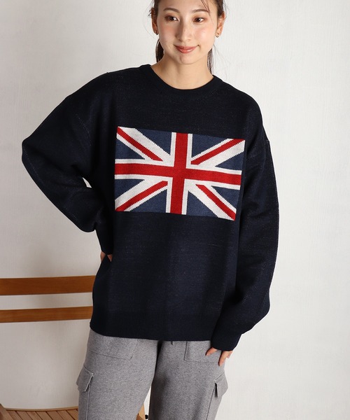 WESTSEA（ウエストシー） セーター ニット オーバーサイズ 国旗ニット