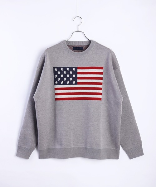 WESTSEA（ウエストシー） セーター ニット オーバーサイズ 国旗ニット