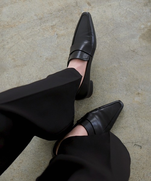 JOSEMOON／ポインテッドトゥローファー【未使用】 POINTED TOE LOAFER(35 WHITE): SHOESjosemoon