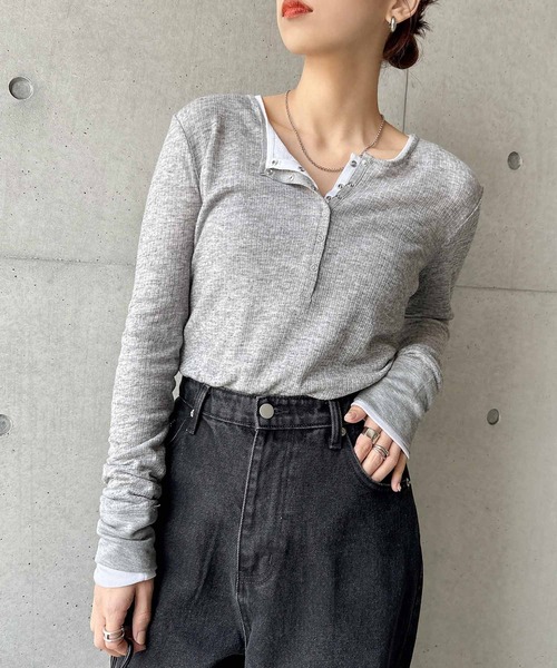 tシャツ GREY LABEL シアーヘンリーネック レディース GREY LABEL シアーヘンリーネック(508320306)｜阪急百貨店公式