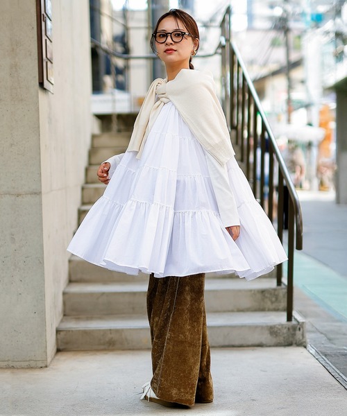 en CAnAF ワンピース 「冬も使える万能アイテム！」 ティアード