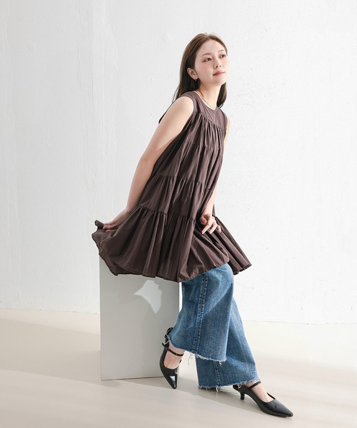 en CAnAF ワンピース 「春夏に使える万能アイテム！」 ティアード