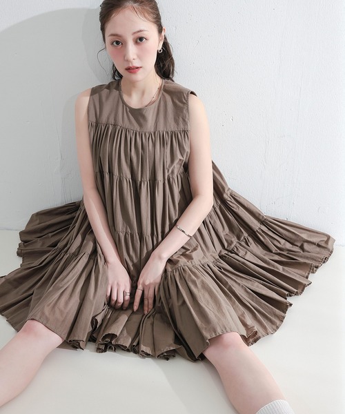 en CAnAF ワンピース 「春夏に使える万能アイテム！」 ティアード