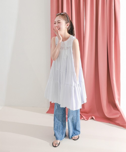 en CAnAF ワンピース 「春夏に使える万能アイテム！」 ティアード