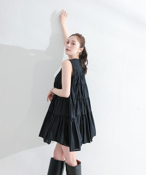 en CAnAF ワンピース 「春夏に使える万能アイテム！」 ティアード