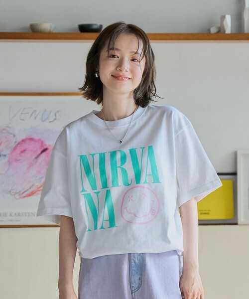 NIRVANA 花柄プリント Tシャツ L NIRVANA（MAMMUT） tシャツ アーティストTシャツ（NIRVANA ／ LILIES
