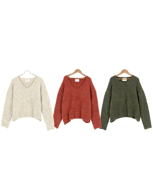 「Isn't She?」 「seoul」Vネックニット FREE ベージュ レディース_画像2