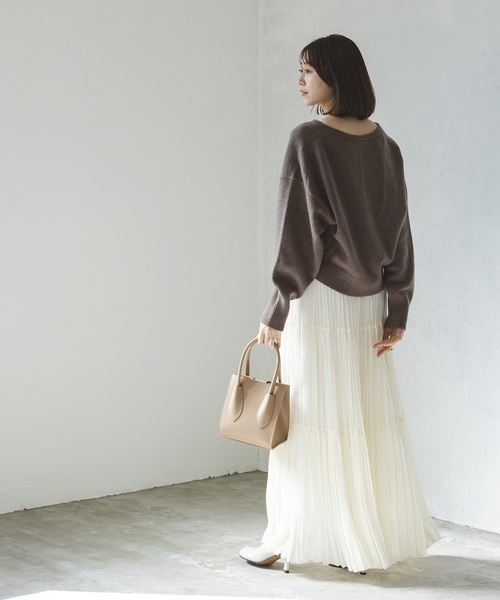 NOBLE（ノーブル） Vネックニット FREE ピンク レディース : ZOZOTOWN