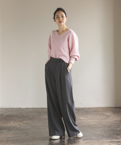 NOBLE(ノーブル) Vネックニット FREE ピンク レディース : ZOZOTOWN NOBLE(ノーブル) Vネックニット FREE ピンク レディース : ZOZOTOWN