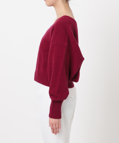 NOBLE（ノーブル） Vネックニット FREE ピンク レディース : ZOZOTOWN