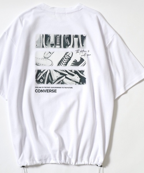 コンバース　CONVERSE　白　Tシャツ　オーバーサイズ　LL CONVERSE tシャツ 2025SS CONVERSE/コンバース オーバーサイズ