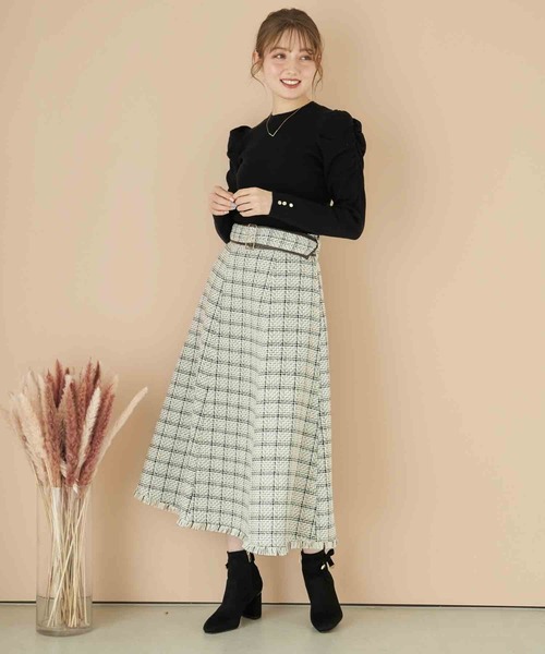 「NOELA」 フレアスカート S ブラック レディース_画像4