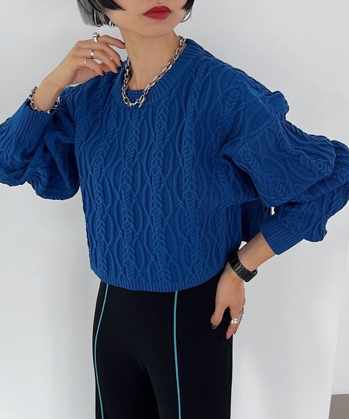 「PAGEBOY」 長袖ニット FREE オフホワイト レディース_画像9