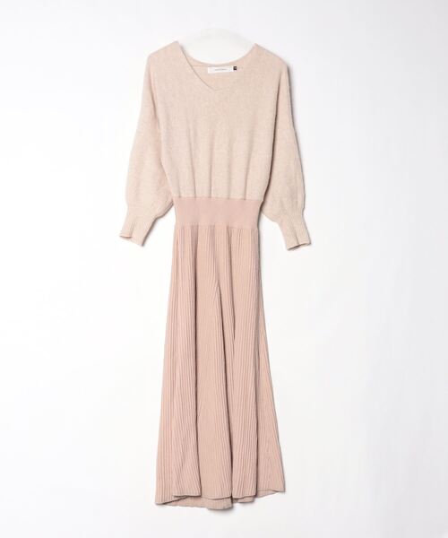 ラグナムーン　ニットワンピース LAGUNAMOON（ラグナムーン） ニットワンピース MEDIUM ベージュ