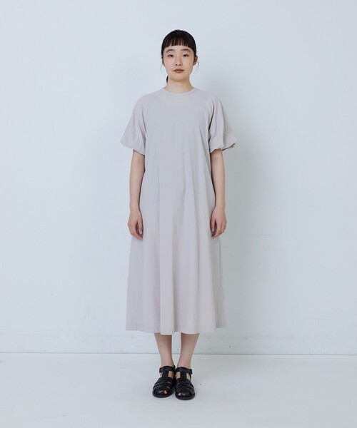 LOISIR ワンピース 半袖 「MTサイズ有り」コットンワッシャーローン