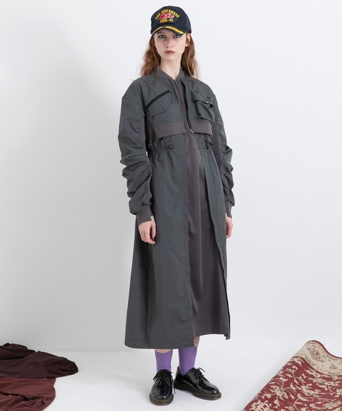 AULA AILA（アウラ アイラ） ワンピース ミリタリーバルーンワンピース