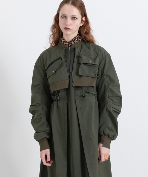 AULA AILA ミリタリースタイル ワンピース AULA AILA（アウラ アイラ） ワンピース 別注ミリタリーライク