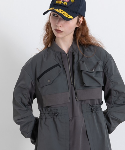 AULA AILA（アウラ アイラ） ワンピース ミリタリーバルーンワンピース