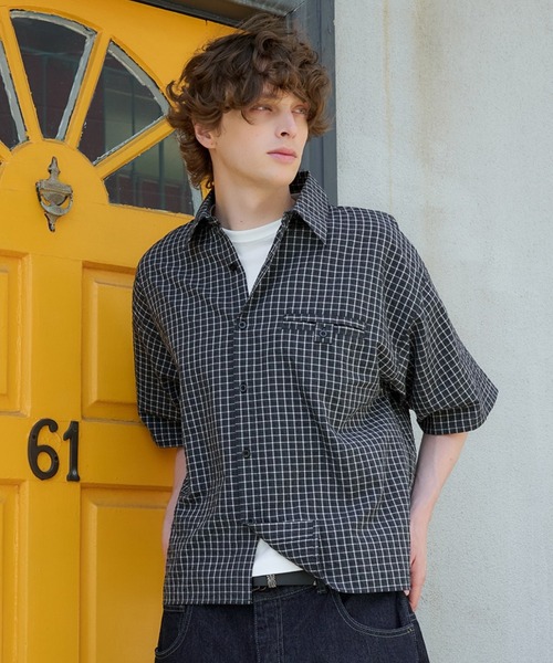 Regen Glanz シャツ cropped check shirt/クロップドチェック