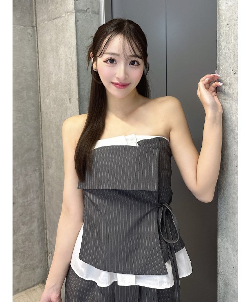 Darich（ダーリッチ） ラップデザインシャツベアトップ レディース