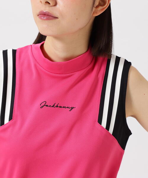 tシャツ 「Jack Bunny!!」ハイストレッチエアートリコット スリーブレスモックネックカットソー レディース Jack Bunny!! tシャツ 「Jack Bunny!!」ハイストレッチエアー
