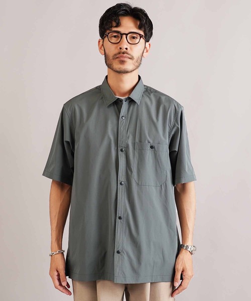 グレー ポリエステル 半袖シャツ 038 JIGGYS SHOP（ジギーズショップ） シャツ ポリエステルタフタ