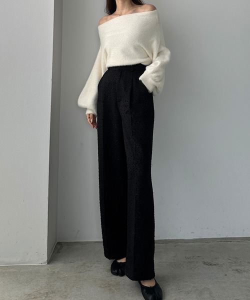 「Louere」 スラックス LARGE ブラック レディース_画像3