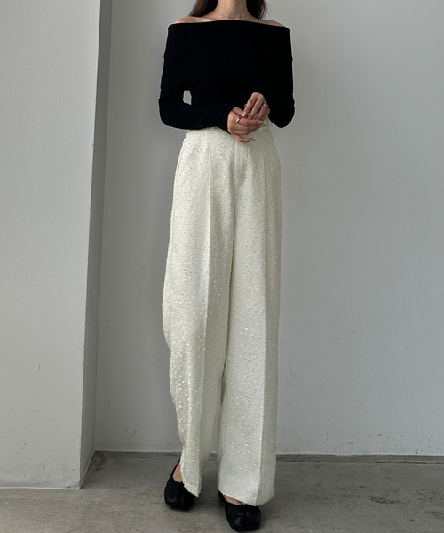 「Louere」 スラックス LARGE ブラック レディース_画像8