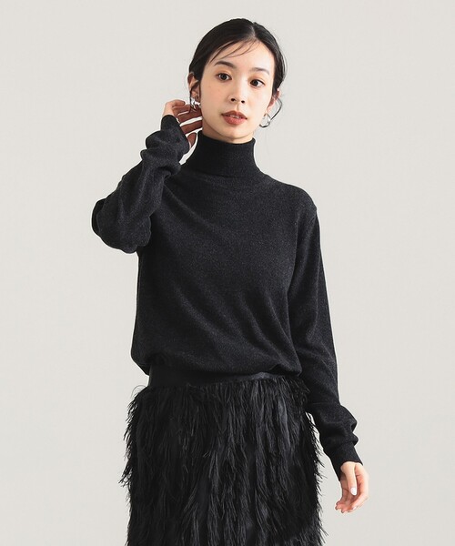 Demi-Luxe BEAMS ローゲージタートルネック ニット　カシミヤ混 Demi-Luxe BEAMS（デミルクス ビームス） ニット セーター 「別注