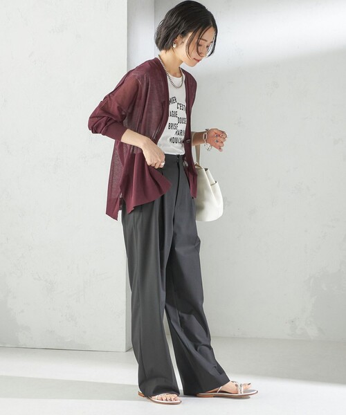 SHIPS（シップス） カーディガン 「手洗い可能」18G コットン ナイロン