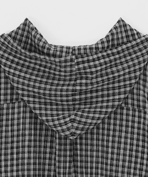 BLACKUP ブラウス シャツ 「MADE」 シュロットチェックサマー