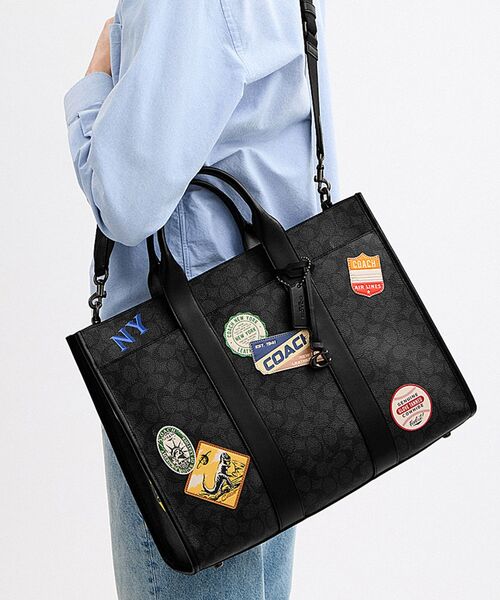 2WAY★COACH★ ウェスリー トート スケッチプリント 大容量 COACH トートバッグ ウェスリー トート・シグネチャー