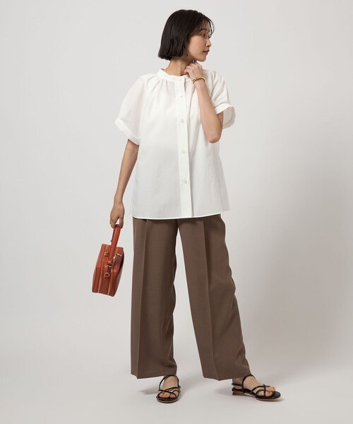ブラウス シャツ スタンドネック 2WAY ブラウス レディース green label relaxing ブラウス シャツ スタンドネック 2WAY