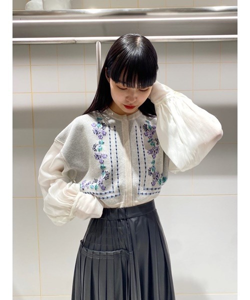 「FURFUR」 ニットカーディガン ONE SIZE ホワイト レディース