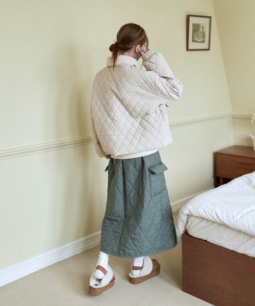 「UNE MANSION」 ブルゾン FREE ベージュ レディース_画像8