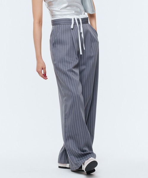 Narcissus（ナルシス） ワイドパンツ スラックス パンツ ストライプ