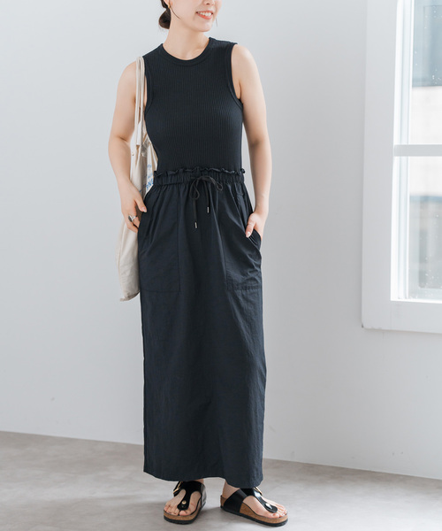 Spick＆Span ワンピース ファブリックコンビドレス : ZOZOTOWN