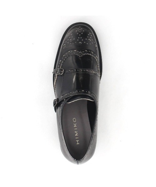 新品 未使用！卑弥呼 レザー ストラップシューズ 本革 メリージェーン 黒 AAA+（サンエープラス） フォーマルシューズ 軽量メリージェーン T字