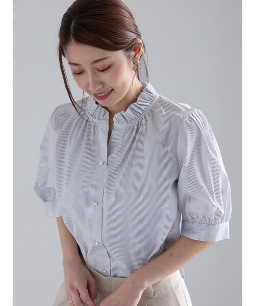 Te chichi ブラウス シャツ パターンアソートスタンドフリル