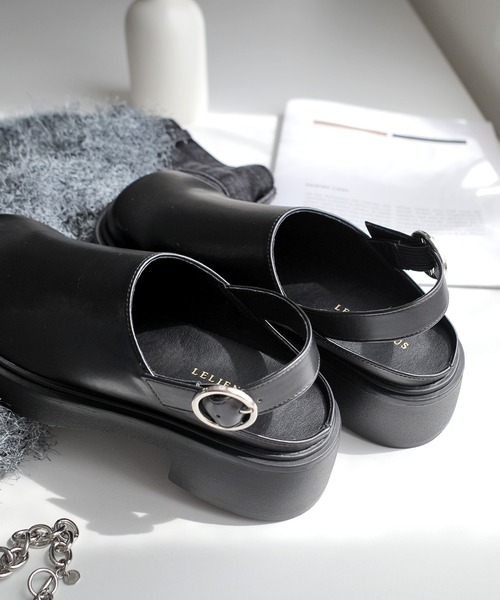 AmiAmi（アミアミ） サンダル バックベルト付きクロッグシューズ