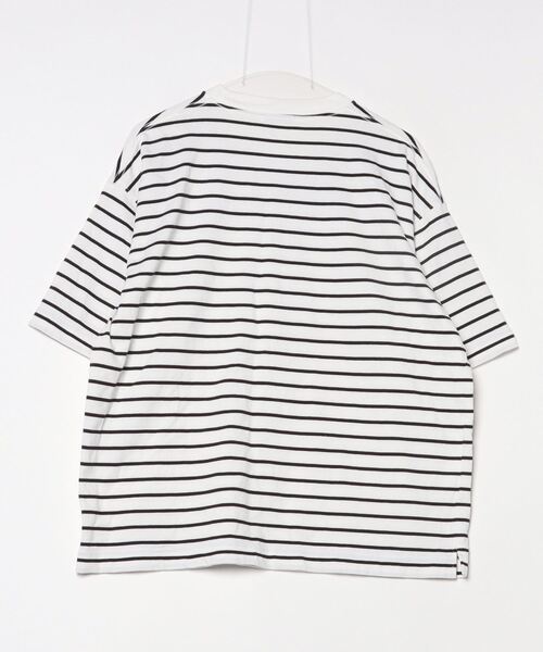 「MONO-MART」 ボーダー柄半袖Tシャツ S ホワイト メンズ