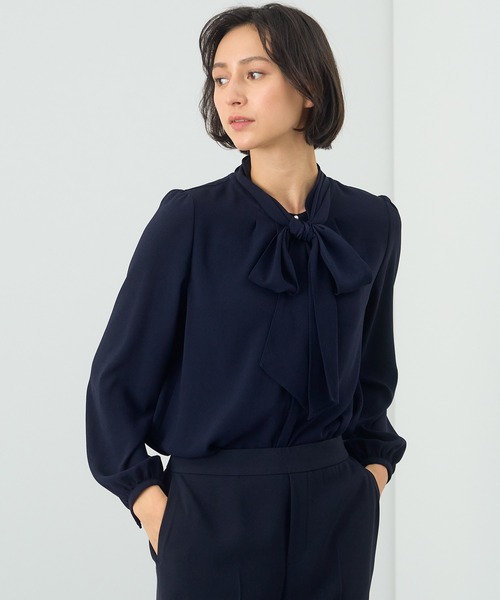 新品 ANAYI カットソーブラウス　38 ANAYI 「ANAYI」 長袖ブラウス 38 ネイビー レディース