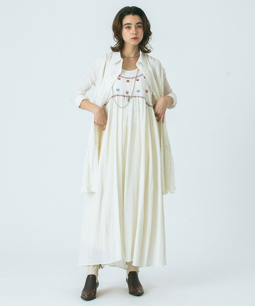 HLAADA ワンピース (HLAADA for ROSE BUD)EMBROIDERY SLIP DRESS