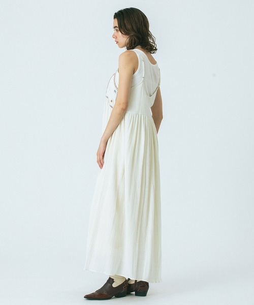 HLAADA ワンピース (HLAADA for ROSE BUD)EMBROIDERY SLIP DRESS