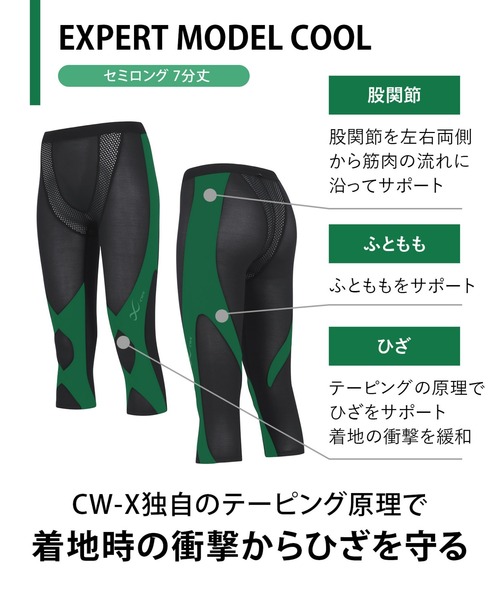 CW-X uvカット レギンス スパッツ スポーツタイツ 7分丈 クールタイプ