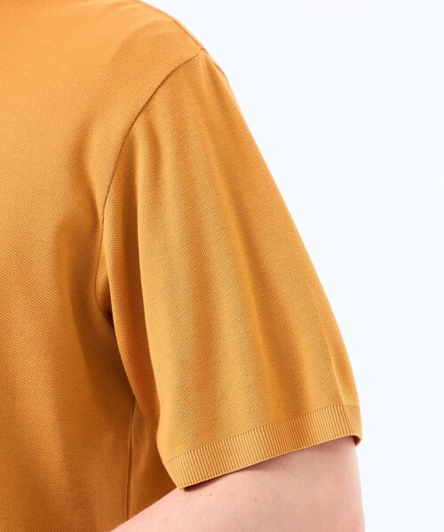 セーター ニット 30/1ミニカノコ クルーネック半袖ニットTシャツ メンズの画像